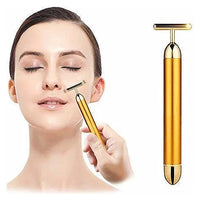 24K Gold Energy Beauty Bar Electric Facial Massage Roller