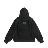 Men's Solid Custom Backpack Zip Up Hoodie