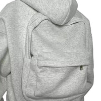 Men's Solid Custom Backpack Zip Up Hoodie